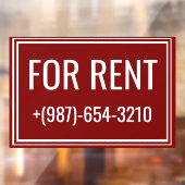 For Rent Apartment Signs - Reusable Window Cling ウィンドウサイン (シート2)