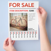 FOR SALE Tear Off写真テンプレート チラシ (手)