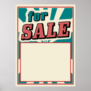 For SALE ' vintage poster sign retro style ポスター