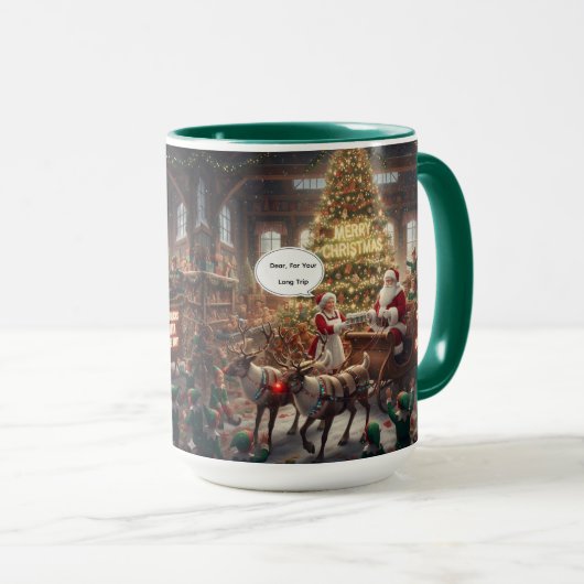 For Santa's  Long Trip Mug マグカップ (正面右)