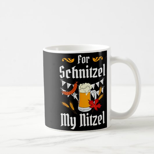 For Schnitzel My Nitzel Festival Beer German コーヒーマグカップ (右)