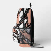 For Soft Souls – Blush Beige Abstract Backpack プリントバックパック (右)