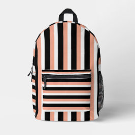 For Style Lovers – Abstract Peach Art Backpack プリントバックパック