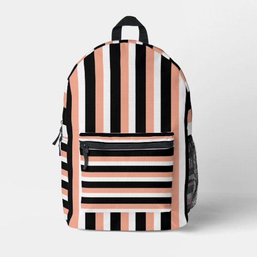 For Style Lovers – Abstract Peach Art Backpack プリントバックパック (正面)