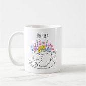 For-Tea 40歳の誕生日を祝う華やかな花柄デザイン コーヒーマグカップ (左)