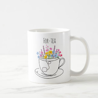 For-Tea 40歳の誕生日を祝う華やかな花柄デザイン コーヒーマグカップ