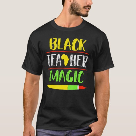For Teachers Black Teacher Magic African History M Tシャツ (正面)