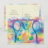 For Tennis player Racket & Rabbitsplosion! シーズンポストカード (正面/裏面)