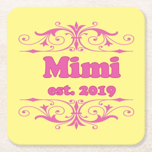 For That Special "Mimi 2019" スクエアペーパーコースター (正面)