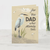 For the Dad Who Stands Tall – Heron Father’s Day カード (正面)