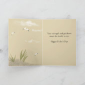 For the Dad Who Stands Tall – Heron Father’s Day カード (内部)