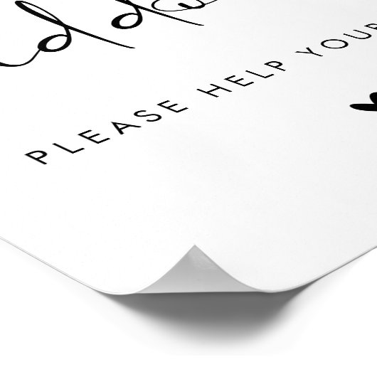 For the Kiddos Modern Wedding Kids Table Sign ポスター (角)