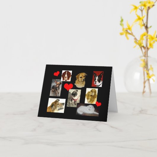 For the Love of Dogs Card カード (黄色い花)