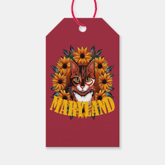 For The Love Of Maryland Calico Cat  ギフトタグ (正面)
