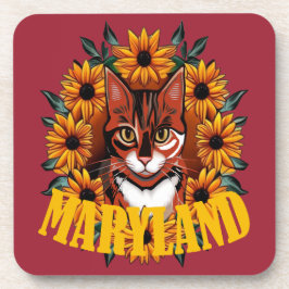 For The Love Of Maryland Calico Cat  コースター