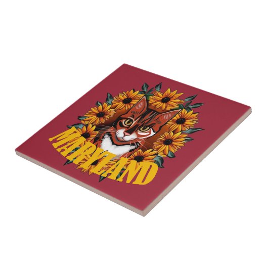 For The Love Of Maryland Calico Cat タイル (側面)