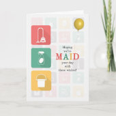 for the Maid Birthday Wishes Cleaning Products カード (正面)