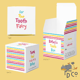 "For the Tooth Fairy"おもしろいストライプの歯箱 フェイバーボックス