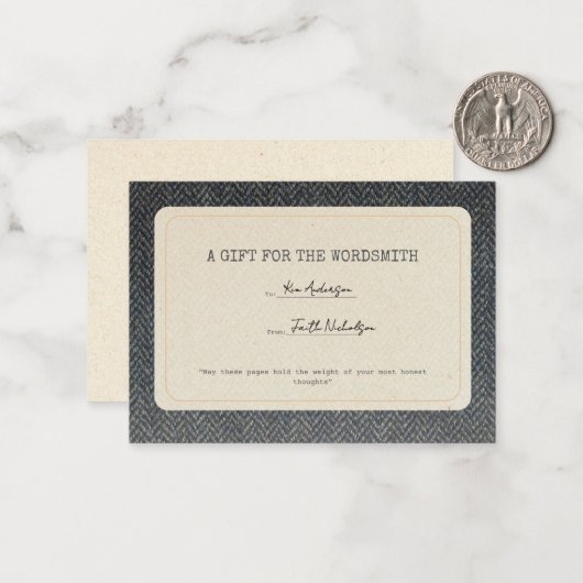 For the Wordsmith Graduation Gift Insert ノートカード (正面/裏面インサイチュ)