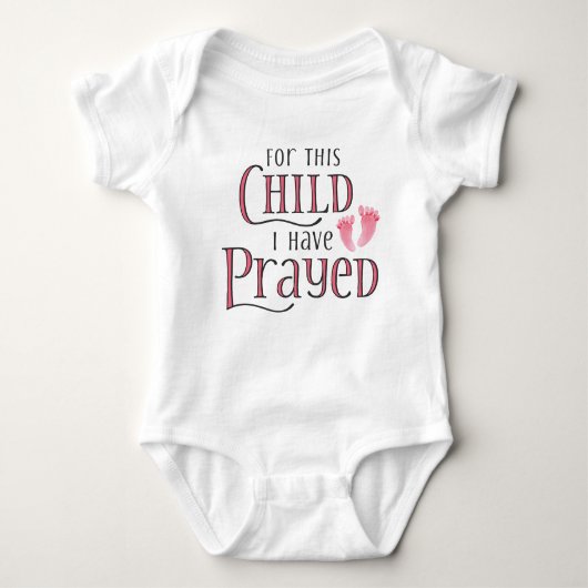 For This Child I Have Prayed Baby Bodysuit ベビーボディスーツ (正面)