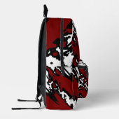 For Trend Lovers – Deep Red Abstract Backpack プリントバックパック (左)