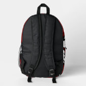 For Trend Lovers – Deep Red Abstract Backpack プリントバックパック (裏面)