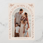 For Unto Usイザヤ9:6天使の宗教2写真 箔シーズンカード (正面)