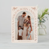 For Unto Usイザヤ9:6天使の宗教2写真 箔シーズンカード (立ち正面)