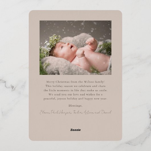 For Unto Usイザヤ9:6天使の宗教2写真 箔シーズンカード (裏面)