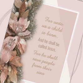 For Unto Us a Child is Born Christmas Card サンキューカード