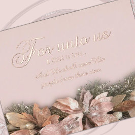 For Unto Us a Child is Born Foil Post Card 箔招待状ポストカード