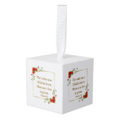 “For Unto Us a Child Is Born” Isaiah 9:6 キューブオーナメント (正面アングル)