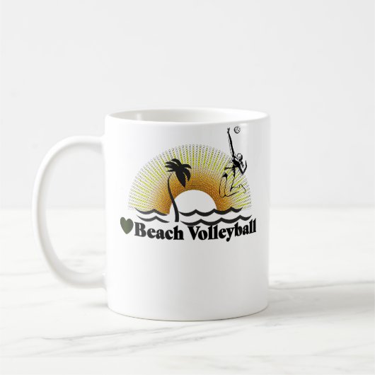 For Volleyball Fans Beach Volleyball Trendy コーヒーマグカップ (左)