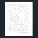 For what it’s worth...F. Scott Fitzgerald Script ポスター<br><div class="desc">For what it’s worth it’s never too late or in my case too early to be whoever you want to be. -F. Scott Fitzgerald Script</div>