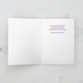 for Wife Cup of Tea and Purple Flowers Birthday カード (内部)