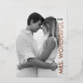 For Wife on Valentine's Dayフォトカカスタムード 箔招待状