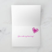 For Wife Valentineのハートと花のカード シーズンカード (内部)