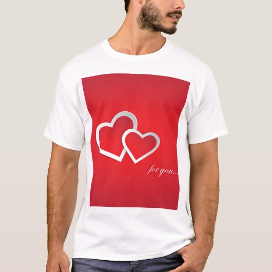 for Youバレンタインデーハートデザイン Tシャツ (正面)