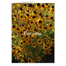 For you Black Eed Susan Flowersグリーティングカード