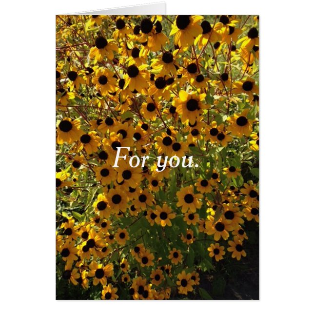 For you Black Eed Susan Flowersグリーティングカード (正面)