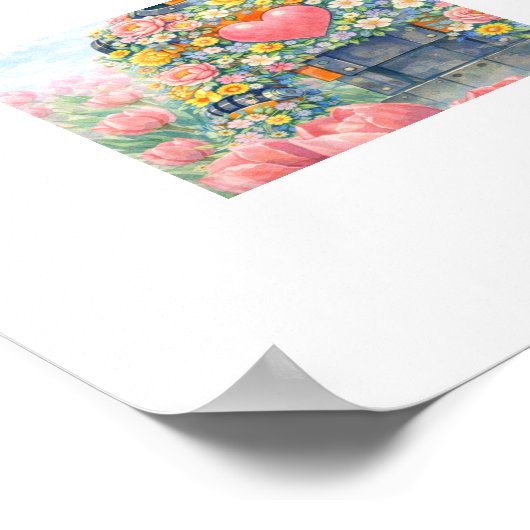 For You – Floral Robot Poster ポスター (角)