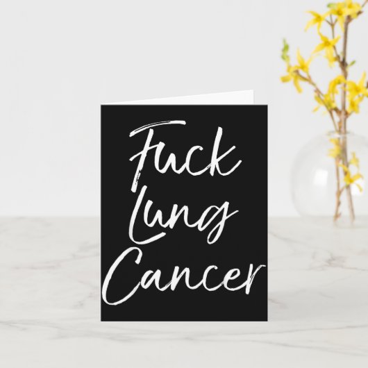 For You Lung Cancer Quote Funny For Lung Cancer カード (黄色い花)