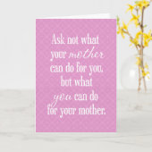For Your Mother - Pink カード (黄色い花)