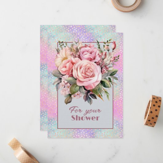 For Your Shower ノートカード (正面/裏面インサイチュ)