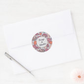 Forage & Wander レトロ柄 秋の菌類 ラウンドシール (封筒)