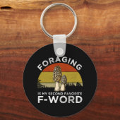 foragingは私のお気に入りの二番目のFワード(Morels) キーホルダー (正面)