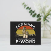 foragingは私のお気に入りの二番目のFワード(Morels) ポストカード (スタンド正面)