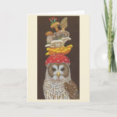 Foraging Finds owl greeting card カード (正面)