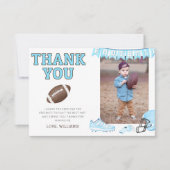 Forball最初の誕生日写真サンキューカード 招待状 (正面)