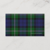 Forbesのスコットランドのタータンチェック格子縞の名刺 名刺 (裏面)